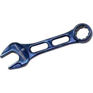 旭金属工業 ASH ライツールコンビネーションスパナ プチコンイオンプレーティング(メタルブルー)8mm (LCWU008A 8502)