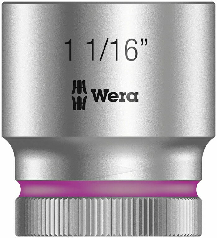 Wera Werkzeuge 003632 1/2”DR x1 1/16”mm ソケット(ZYKLOP)
