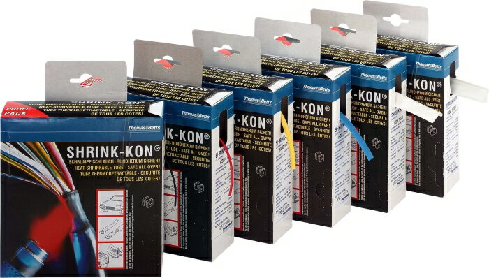 Rakuten - ABB シュリンクコン 熱収縮チューブ Shrink-kon(シュリンクコン)一般用カラーボックスタイプ 白 (HSB3759 3628)