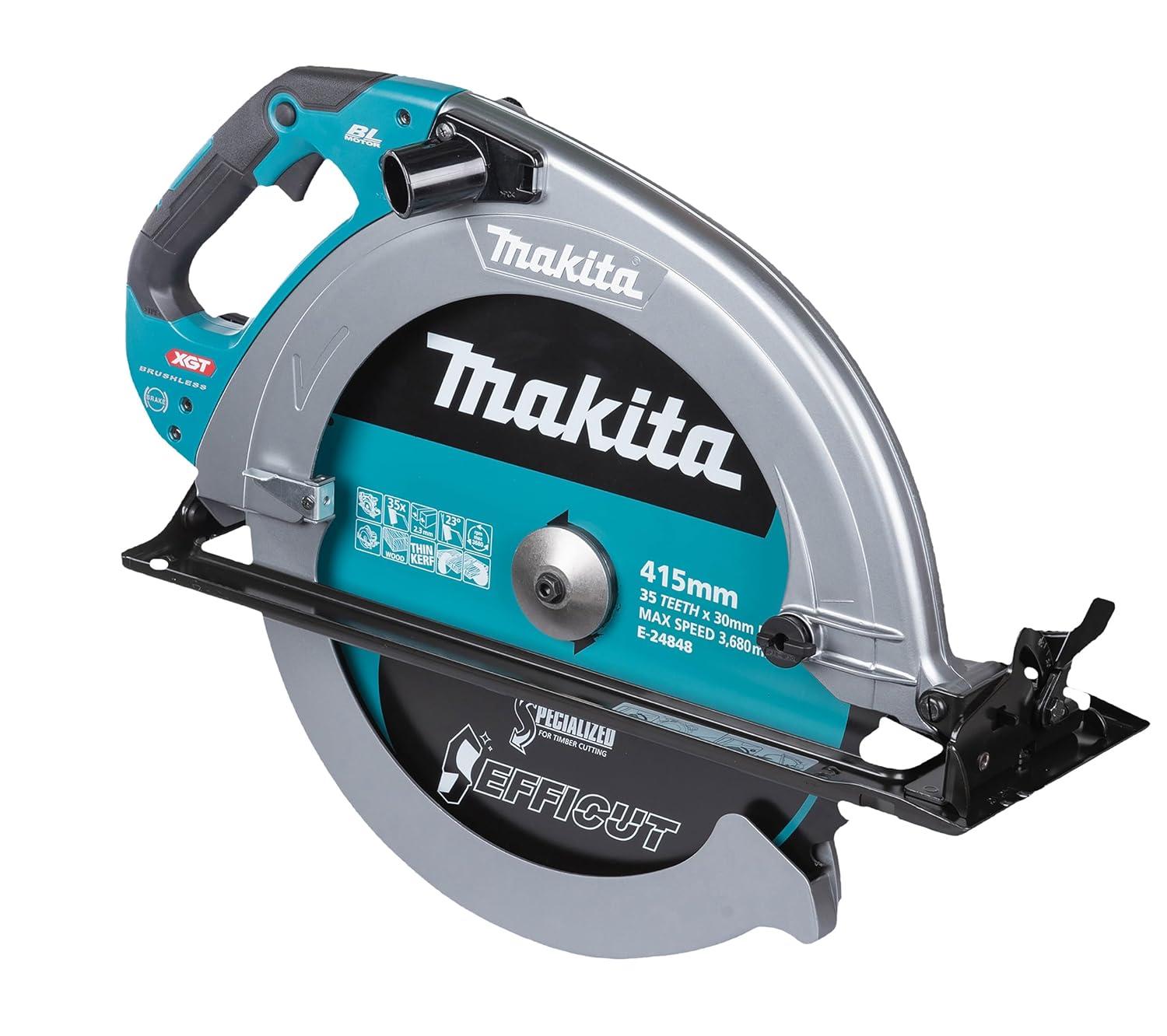 &nbsp;メーカー&nbsp;MAKITA マキタ&nbsp;商品カテゴリ&nbsp;エア工具パーツ・アクセサリ＞ブレード&nbsp;発送目安&nbsp;1日〜2日以内に発送予定（土日祝除）&nbsp;お支払方法&nbsp;銀行振込・クレジットカード&nbsp;送料&nbsp;送料無料&nbsp;特記事項&nbsp;&nbsp;その他&nbsp;※※※※※※※※※※※※※※※※※ 仕様 ※※※※※※※※※※※※※※※※※形状 手持ち動力 電気(充電式)ノコ刃外径 415 mm回転数/分 2100 回転切込深さ 45° 106 mm切込深さ 90° 158 mm対応電圧 36Vバッテリー 別売充電器 別売サイズ 幅233x高さ476x長さ606mm重量 11.4 kgブレーキ機能 ○
