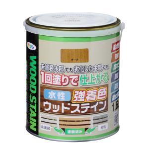 アサヒペン 水性強着色ウッドステイン1.6Lオーク【入数:6】