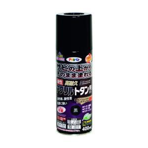 アサヒペン 油性高耐久アクリルトタン用スプレー400ML黒【入数:6】