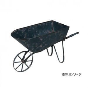 東洋石創 ガーデンオブジェ 手押し車 紺 81653 (2311828)