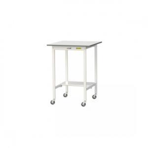 COMOLIFE コモライフ 山金工業(YamaTec) SUPHC-775T-WW ワークテーブル150シリーズ 移動式 (H1036mm) 750×750mm (半面棚板付) (2291250)