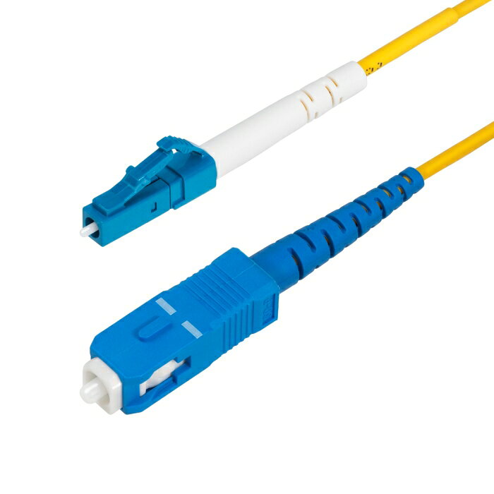 STARTECH.COM 光ファイバー ケーブル/15m/OM2準拠/9/125/LC-SC/LSZH/YL(SPSMLCSC-OS2-15M)