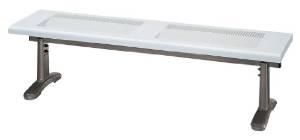 山崎産業 ベンチ 背無(ライトグレー) YB-55L-ID 1台／ケース