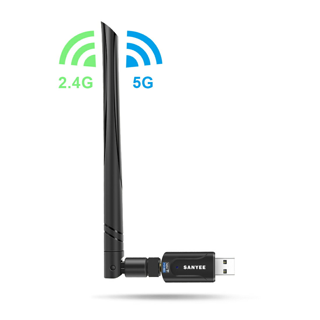 【期間限定・ポイント10倍】WiFi 無線LAN子機 1200Mbps USB3.0 5dBi用 デュアルバンド 5GHz帯（867Mbps）/2.4GHz帯（300Mbps）802.11ac/11n/11g/11b と互換