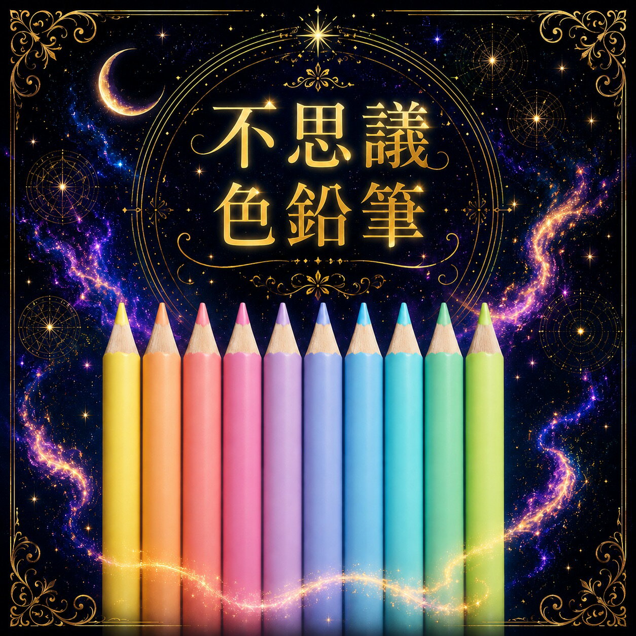 【FQT】【普通郵便送料無料】【パステル10色】【FQT曼荼羅塗絵&100夢リスト（裏表...