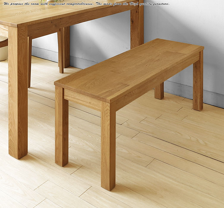 【ベンチ/W1150・W1600/オーク材】 幅115・160cm 小さな部材をパッチワークのように継ぎ合わせたベンチ..