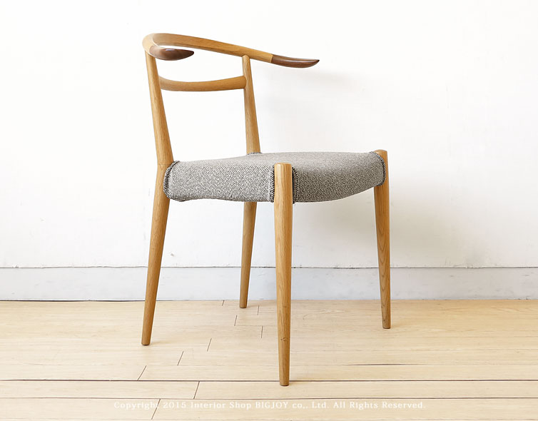 【さっと持てる、軽量チェア】日進木工/WOC-131 ダイニングチェア 受注生産商品 北欧 椅子 木製 ウォールナット材 オーク材 ツートン 国産 軽量チェア　カバーリング仕様 2