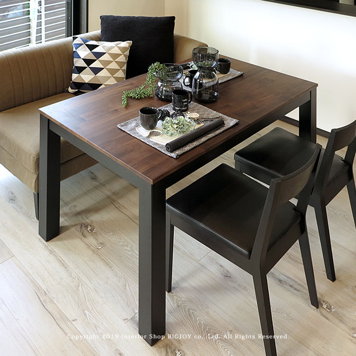 【数量限定/特別大特価品】【ダイニングテーブル/W1600/ウォールナット材/脚ブラック】 幅160cm 小さな..