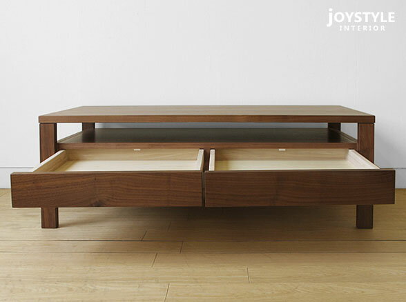 【テーブルの上が散らからない、収納付きリビングテーブル】リビングテーブル/ウォールナット材