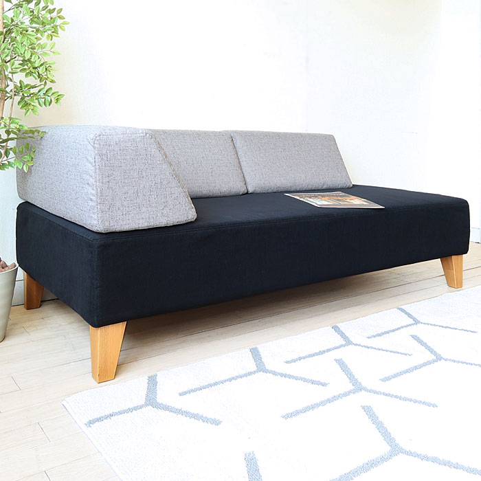 【W1720ソファ+W860背クッション+W640背クッションの3点セット】86ソファ 幅172cm 2Pソファ 2人掛けソファ LDソファ フラットソファ 背クッションがないフラットソファ オットマン 受注生産商品 86シリーズ 86家具 ハチロクソファ オリジナルソファ [2]