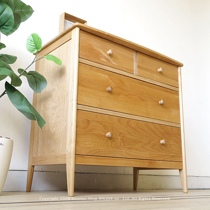 【展示品】チェスト4段　タンス チェスト 4段 組み立て簡単 収納ボックス タンス ウッドトップチェスト