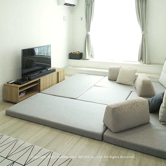 フロアソファ フロアマット 86マット 86ソファ W1720マットレス W860マットレス 単品 幅172cm 幅86cm 2Pソファ 2人掛けソファ厚さ8cmの超ローソファ 受注生産商品 86シリーズ 86家具 ハチロクソファ オリジナルソファ [3]