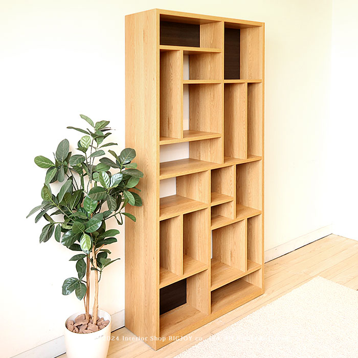 本棚 収納シェルフ オープンシェルフ 飾り棚 パーテーション 幅90cm 高さ180cm 奥...