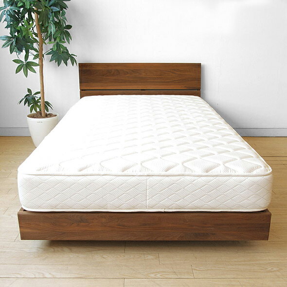 シングルベッド セミダブルベッド ダブルベッド 受注生産商品 3サイズ ウォールナット材 ウォールナット無垢材 素材感が魅力 ベッドフレーム 桐スノコベッド フットボードの角が丸い安心設計の国産ベッド