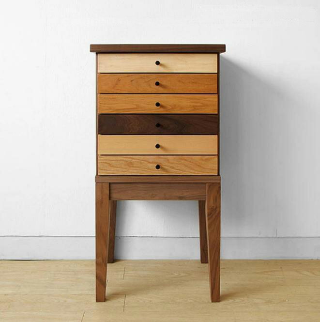 【幅400mm】コンソールチェスト FAX台 ブラックチェリー材 ハードメープル材 ウォールナット材 レッドオーク材 ビーチ材 アルダー材の6..