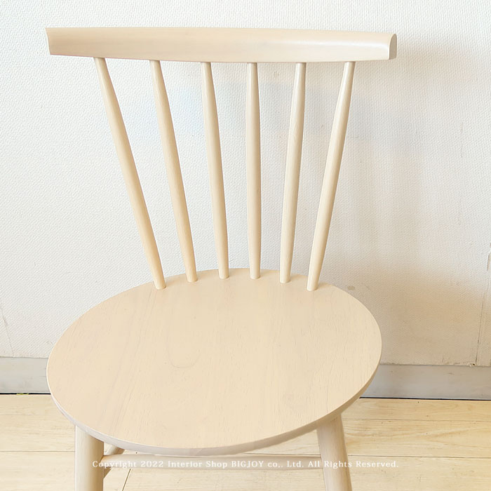【2脚セット】ダイニングチェア ラバー材 ホワイト カフェテイスト ウィンザーチェア グレー ブラック モダン カフェテイスト [3]