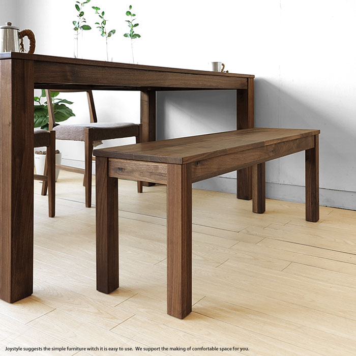 【ベンチ/W1150・W1600/ウォールナット材】 幅115・160cm 小さな部材をパッチワークのように継ぎ合わせ..