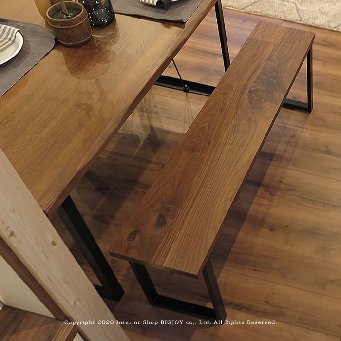 Rakuten - ※W140/ウォールナット欠品中/次回入荷未定ベンチチェア ダイニングベンチ 140cm 125cm 110cm ウォールナット節有材、ホワイトオーク節有材 ブラック脚 オイル仕上げ 日本製 国産