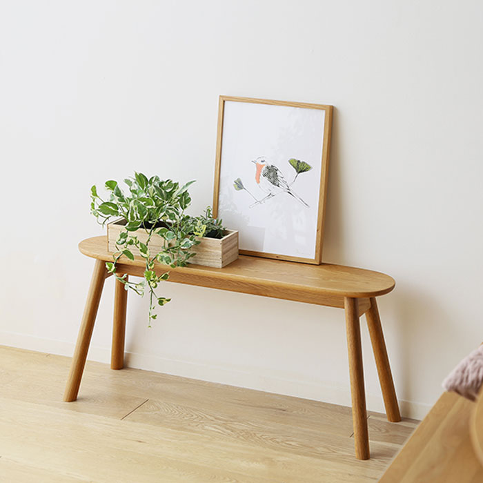 ダイニングベンチ 長椅子 ベンチチェア オシャレ 北欧 丸みのある柔らかなデザイン 幅90cm 木製椅子 オ..