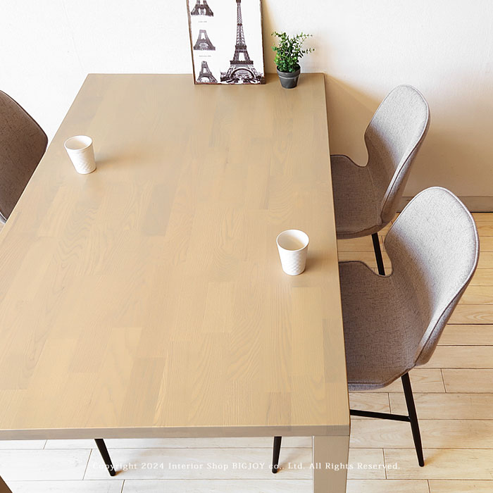 ダイニングセット ダイニング5点セット ダイニングテーブル 4人掛けテーブル 食卓テーブル 幅135cm 幅150cm グレージュ アッシュ材 シンプルデザイン ファブリックチェア ライトグレー