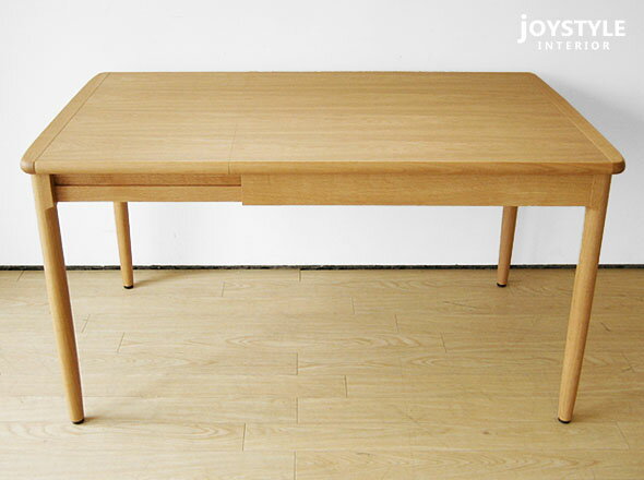 【楽天市場】国産！北海道産ミズナラ材を使用した伸長式のダイニングテーブル 幅90cmから幅130cmになるエクステンションテーブル SLOW