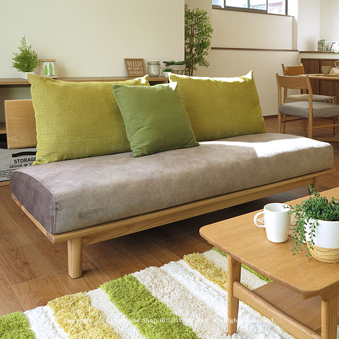 2人掛けソファ 2.5人掛けソファ 木製ソファ 2Pソファ 2.5Pソファ 背クッションなし 受注生産 開梱設置配送 タモ材 タモ無垢材 木製フレーム カバーリング 国産ソファ ※サイズによって金額が変わります！