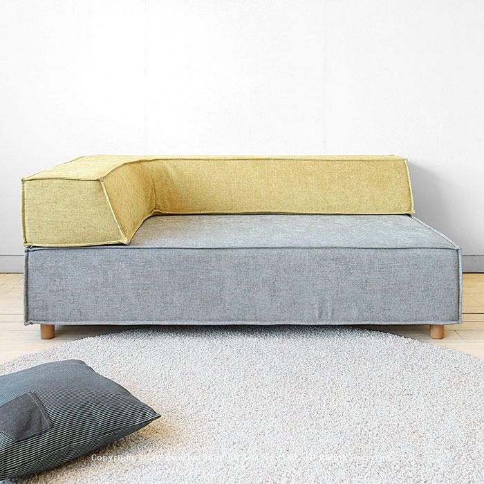 【2Pアームレスソファ+L型クッション大1個セット】2人掛けソファ 2Pアームレスソファ+L型クッション大1..