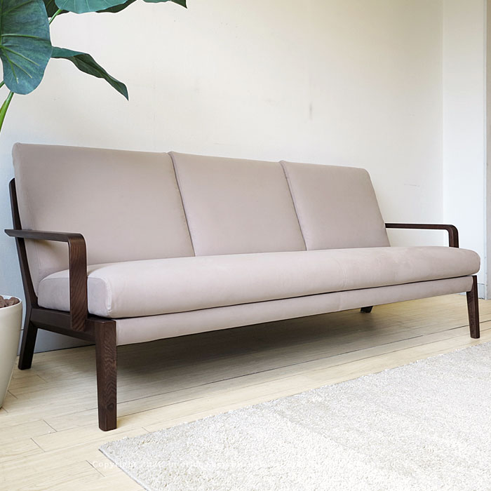 2人掛けソファ 3人掛けソファ 2Pソファ 3Pソファ 幅158cm 幅188cm 受注生産商品 オーク材 オーク無垢材 布張り 本革張り ※張地サイズによって金額が変わります! [2]