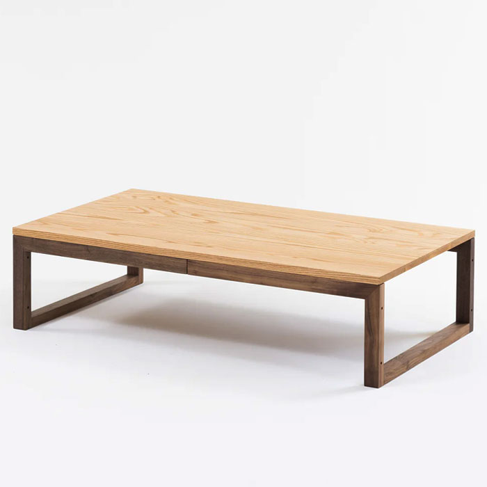 ハイ&ローテーブル ダイニングテーブル リビングテーブル 受注生産商品 食卓 座卓 幅135cm レッドオーク材 ウォールナット材 レッドオーク無垢材 ウォールナット無垢材 [2]