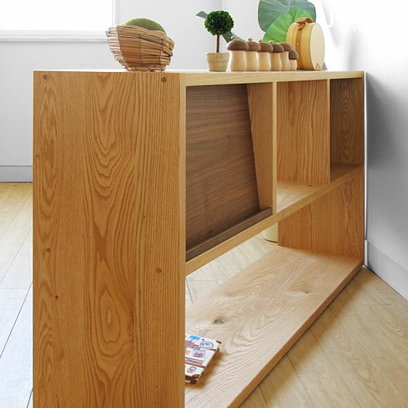 ブックシェルフ 収納棚 ディスプレイラック 本棚 幅145cm オーク材 ウォールナット材 25mm厚の無垢材を使用した高級感と素材感を追求したシンプルなデザイン 3