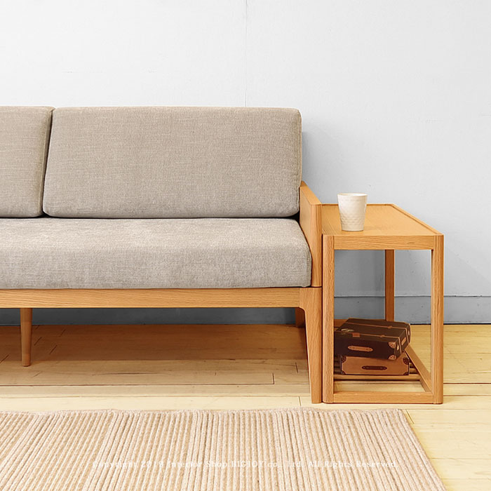 JOYSTYLE interiorのアウトレット展示品処分 IKASAS イカサ ローテーブル サイドテーブル コーヒーテーブル リビングテーブル ユニークなデザイン オーク材 オーク突板 北欧テイスト 幅80cm｜アングル3