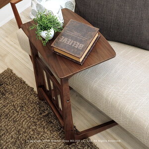 サイドテーブル コーヒーテーブル ソファ前に置きやすいコの字デザイン ウォールナット材 ウォールナット無垢材 幅40cm 幅55cm