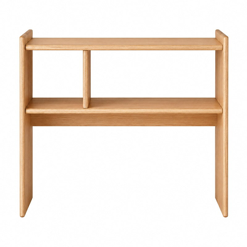 日進木工 WOK-1729-O トイ 2WAY TABLE サイドテーブル ローテーブル ナイトテーブル 北欧 受注生産商品 収納棚付き オーク材 オーク無垢材 縦置き横置きに対応