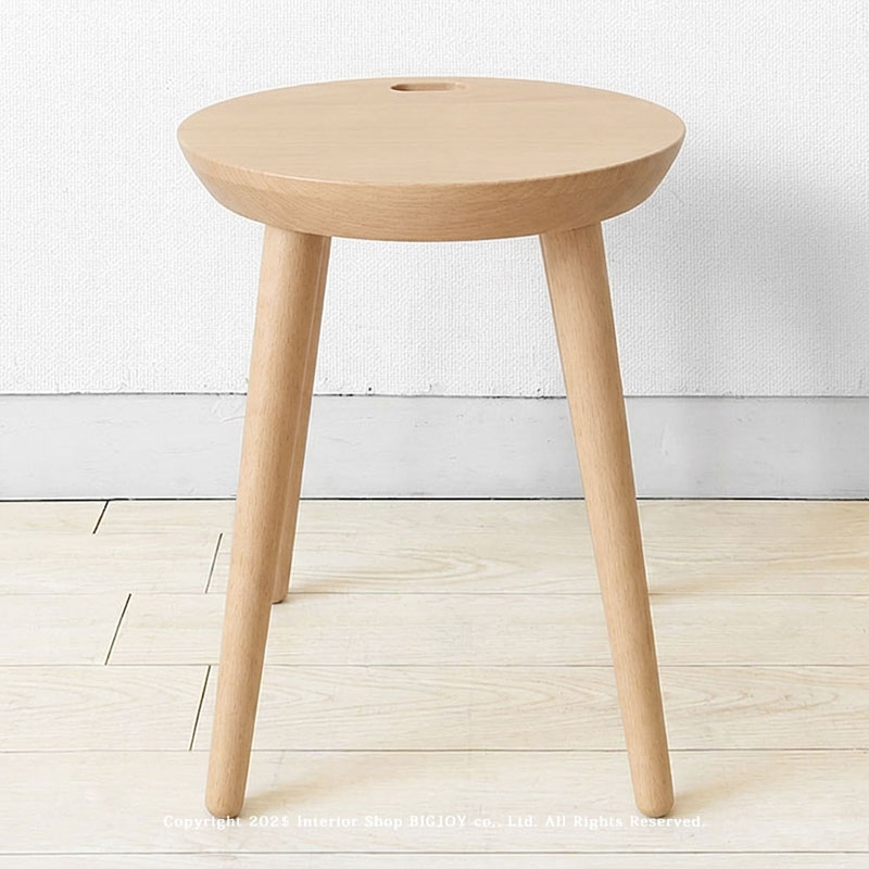 Rakuten - 日進木工 STEP STEP NK-304-B スツール 板座 穴開きスツール ブナ材 国産 受注生産商品 ギフトにもオススメ 結婚祝い (※靴べらは別売です)