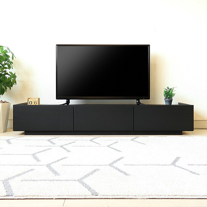 Rakuten - テレビ台 テレビボード 幅170cm 開梱設置配送 ブラック モノトーン クールモダン 都会的なローボード
