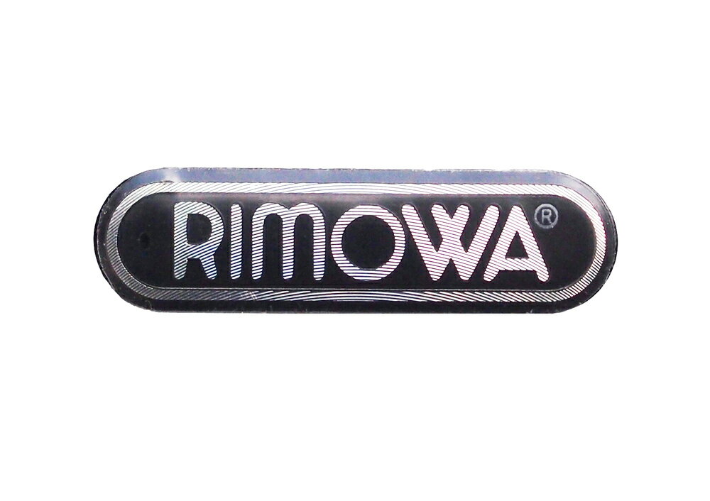 リモワ [RIMOWA]アルミロゴシール 1個 純正パーツ カスタマイズに修理交換に サイズ 横幅 33mm