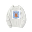 クルーネック 軽い レディース 黒 親子 軽量 衣装 秋服 丸首 クリスマス カップル スウェット お揃い メンズ ペアルック 長袖 速乾 白 ホワイト ゆった...