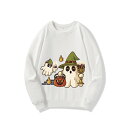 ホワイト メンズ お揃い 白 ペアルック 速乾 春服 トレーナー 冬服 秋服 丸首 クルーネック 親子 衣装 軽い レディース ゆったり ハロウィン スウェット...