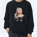 スウェット トレーナー 丸首 厚手 ナチュラル 秋冬トレンド 部屋着 今っぽ カジュアル ユニセックス ビッグサイズOK M〜4XL リラックスシルエット 肌触...