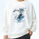 スウェット トレーナー 丸首 ゆるめ カジュアル 秋冬新作 散歩 おしゃれ ユニセックス 大きいサイズ対応 M〜4XL ゆったりフィット ロングシーズン 裏毛ス...