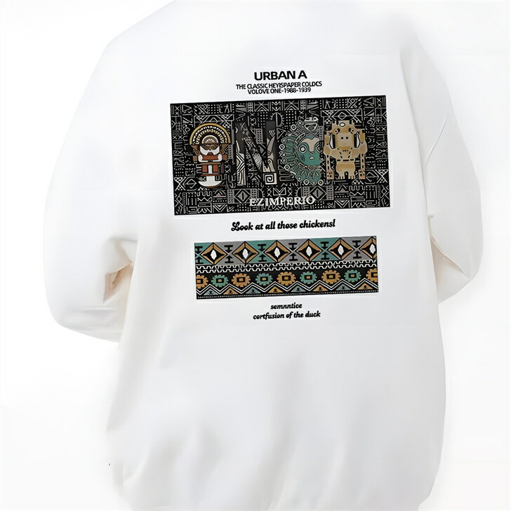 スウェット トレーナー 丸首 ゆるめ 秋冬新作 部屋着 着回し自在 カジュアル ユニセックス 超大サイズ..