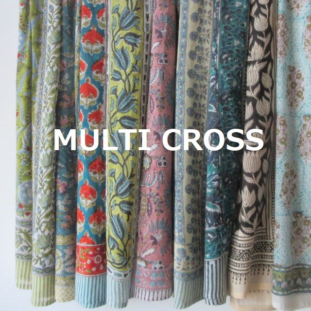 マルチカバー マルチクロス インテリア アジアン 雑貨 ファブリック ソファーカバー ベットカバー テーブルクロス 　コットン ストール インド綿 ブロックプリント 花柄 ボタニカル エスニック アジアン 木版プリント 綿100 春夏 秋冬 110×180cm 【メール便 送料無料】