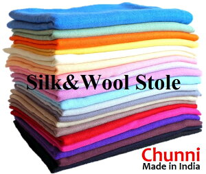 シルク ウール 春 春物 ストール カシミヤタッチ マフラー 春夏 薄手 大判 大判ストール 秋冬 ガーゼ レディース メンズ 20色 高品質 パシュミナ 冷房対策 赤 還暦祝い ショール【Chunni】【メール便 送料無料】バレンタイン