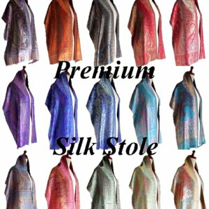 シルク ストール 春 春物 春夏 秋冬 花柄 ペイズリー フラワー 絹100% 高級 絹ストール スカーフ シルクストール インド製 ショール 結婚式 パーティー 還暦祝い 古希 レディースバレンタイン