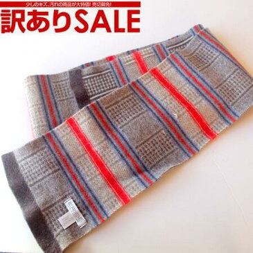 【25%OFF 楽天スーパーSALE】【訳あり】【ERIBE】ブランド B品 不良品 在庫処分 アウトレット セール ウール100% 冬 秋冬 ロング マフラー チェック ボーダー かわいい スコットランド製 厚手 ストール メンズ レディース【メール便 送料無料】 敬老の日 早割