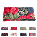 長財布 小銭入れ 付き レディース 財布 オイルクロス Zip Wallet 花柄 フラワー ホワイトデー お返し バラ スター 女性用 ロングウォレット【メール便 送料無料】プレゼント
