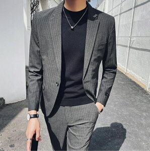 メンズスーツ カッコイイ 2点セットスーツ ストライプ 上下セットスーツ フォーマル 結婚式 成人式 卒業式 就職活 披露宴 紳士服 冠婚葬祭 結婚式 二次会 成人式 卒業式 就職活動 披露宴 ビジネススーツ カッコイイ通販